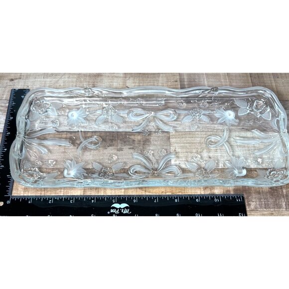Vintage Walther Glass Angelique Crystal Canape Tray Made in Germany - Picture 5 of 6